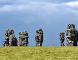 Столбы выветривания на плато Маньпупунёр (Малые Болваны на языке манси), Урал, Россия
